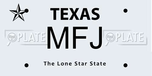 MFJ Texas License Plate