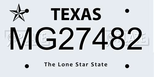 MG27482 Texas License Plate