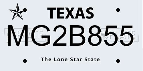 MG2B855 Texas License Plate
