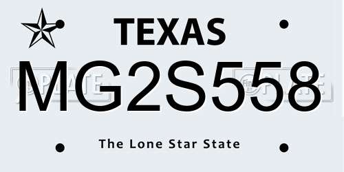 MG2S558 Texas License Plate