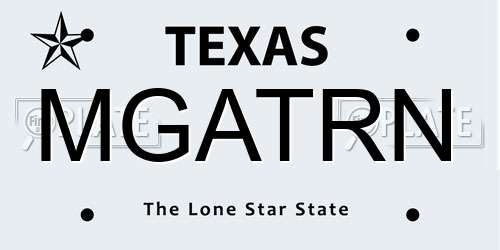 MGATRN Texas License Plate
