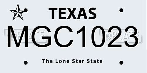 MGC1023 Texas License Plate