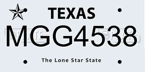 MGG4538 Texas License Plate