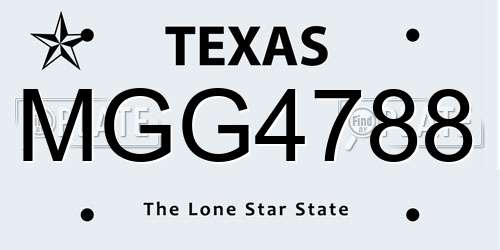 MGG4788 Texas License Plate