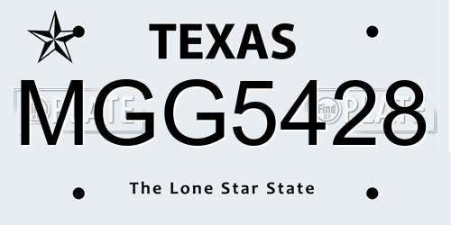 MGG5428 Texas License Plate