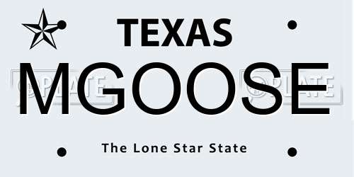MGOOSE Texas License Plate
