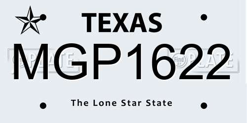 MGP1622 Texas License Plate