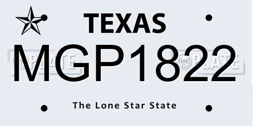 MGP1822 Texas License Plate