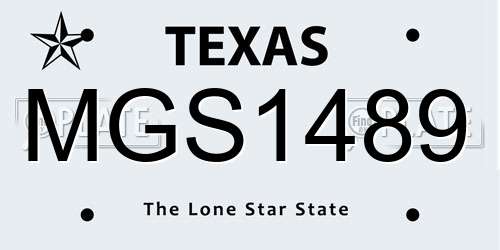 MGS1489 Texas License Plate