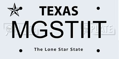MGSTIIT Texas License Plate