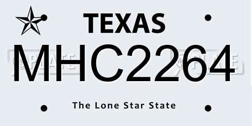 MHC2264 Texas License Plate