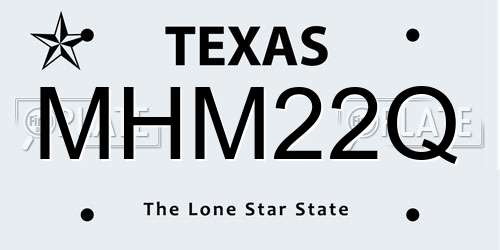 MHM22Q Texas License Plate