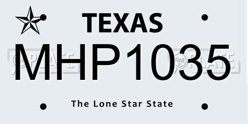 MHP1035 Texas License Plate