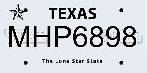 MHP6898 Texas License Plate