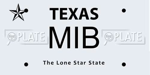 MIB Texas License Plate