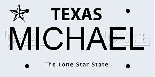 MICHAEL Texas License Plate