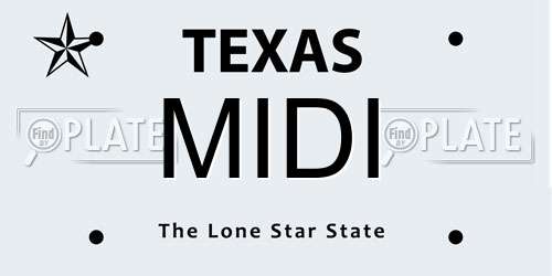 MIDI Texas License Plate