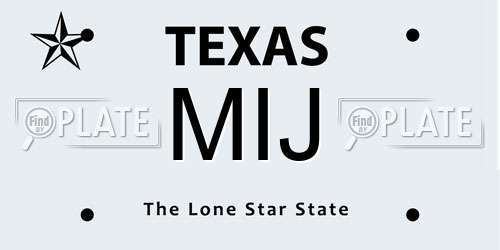 MIJ Texas License Plate