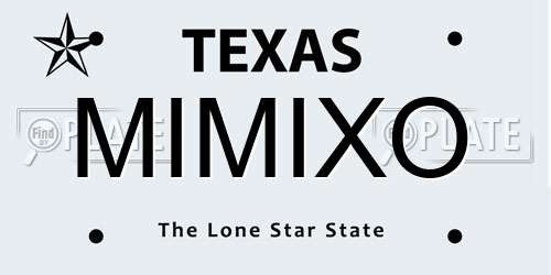 MIMIXO Texas License Plate