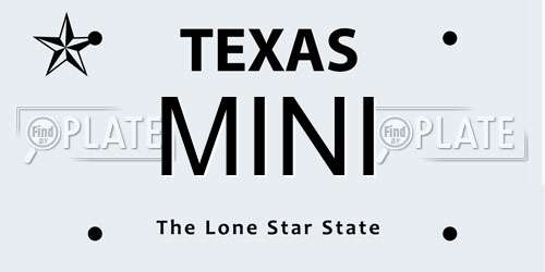 MINI Texas License Plate