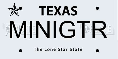 MINIGTR Texas License Plate