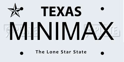 MINIMAX Texas License Plate