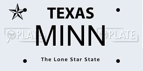 MINN Texas License Plate