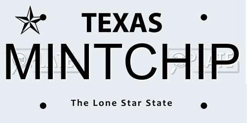 MINTCHIP Texas License Plate