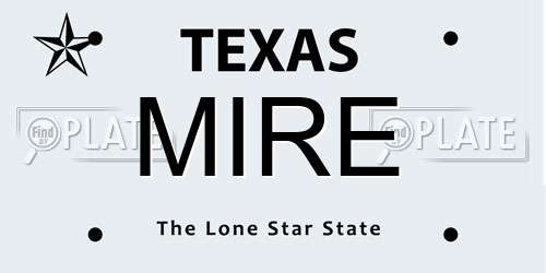 MIRE Texas License Plate