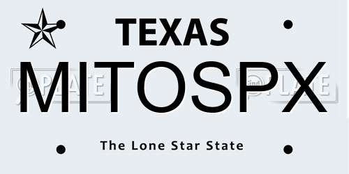 MITOSPX Texas License Plate