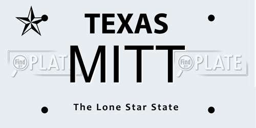 MITT Texas License Plate