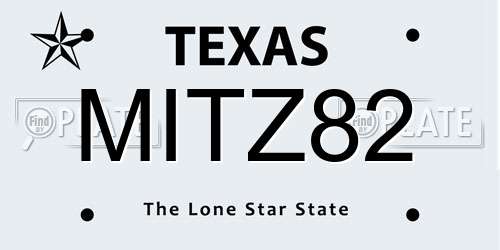 MITZ82 Texas License Plate