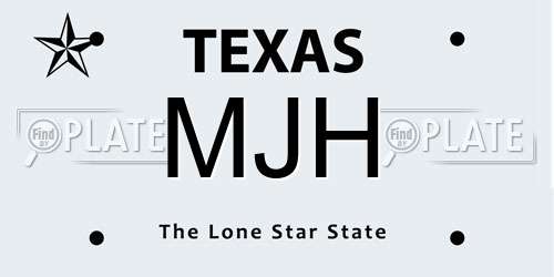 MJH Texas License Plate