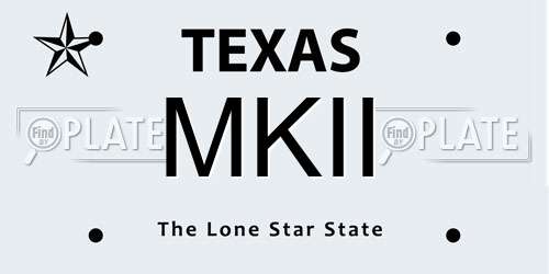 MKII Texas License Plate