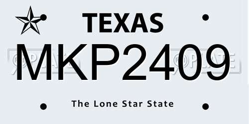 MKP2409 Texas License Plate