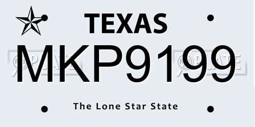 MKP9199 Texas License Plate
