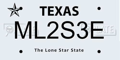 ML2S3E Texas License Plate