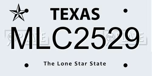 MLC2529 Texas License Plate