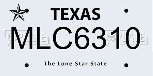 MLC6310 Texas License Plate