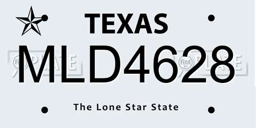 MLD4628 Texas License Plate