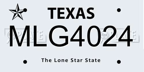 MLG4024 Texas License Plate