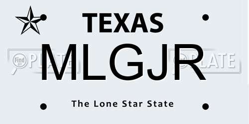 MLGJR Texas License Plate