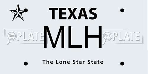 MLH Texas License Plate