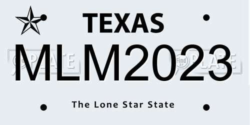 MLM2023 Texas License Plate