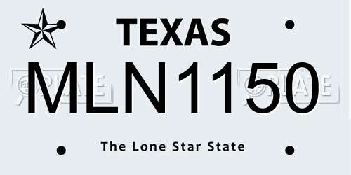 MLN1150 Texas License Plate