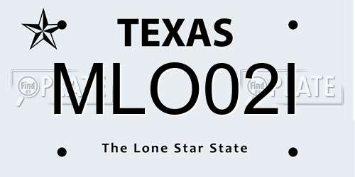 MLO02I Texas License Plate