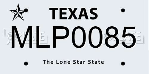 MLP0085 Texas License Plate