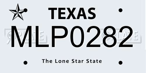 MLP0282 Texas License Plate