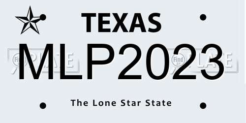 MLP2023 Texas License Plate