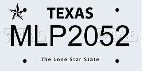 MLP2052 Texas License Plate